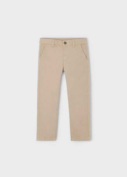 Pantalón chino básico beige anacarado