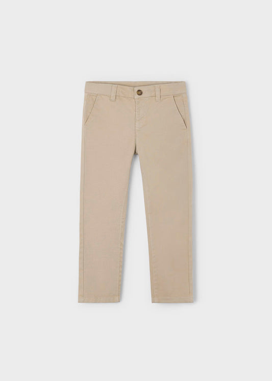 Pantalón chino básico beige anacarado