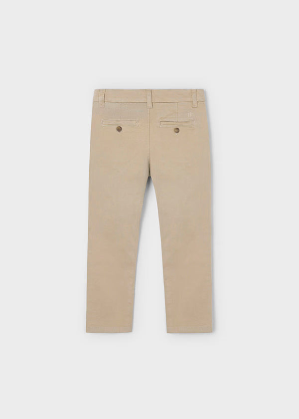 Pantalón chino básico beige anacarado