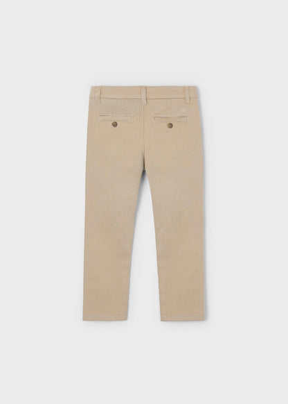 Pantalón chino básico beige anacarado