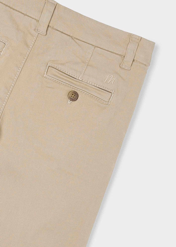 Pantalón chino básico beige anacarado