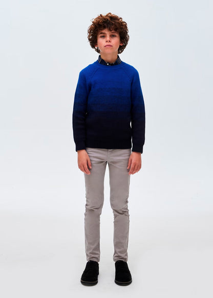 suéter degradado azul better cotton, mayoral