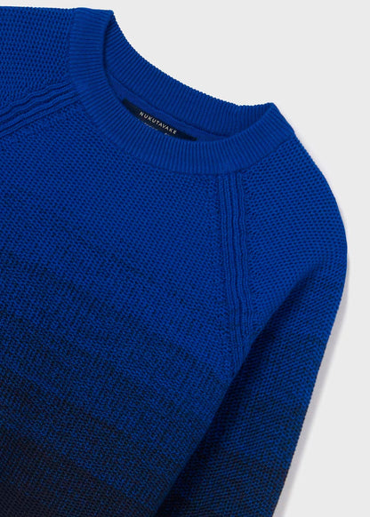 suéter degradado azul better cotton, mayoral