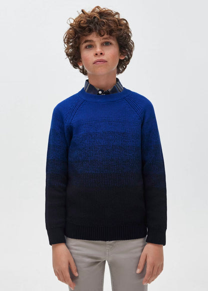 suéter degradado azul better cotton, mayoral