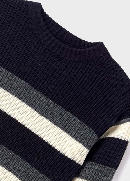 suéter líneas negro/gris, mayoral