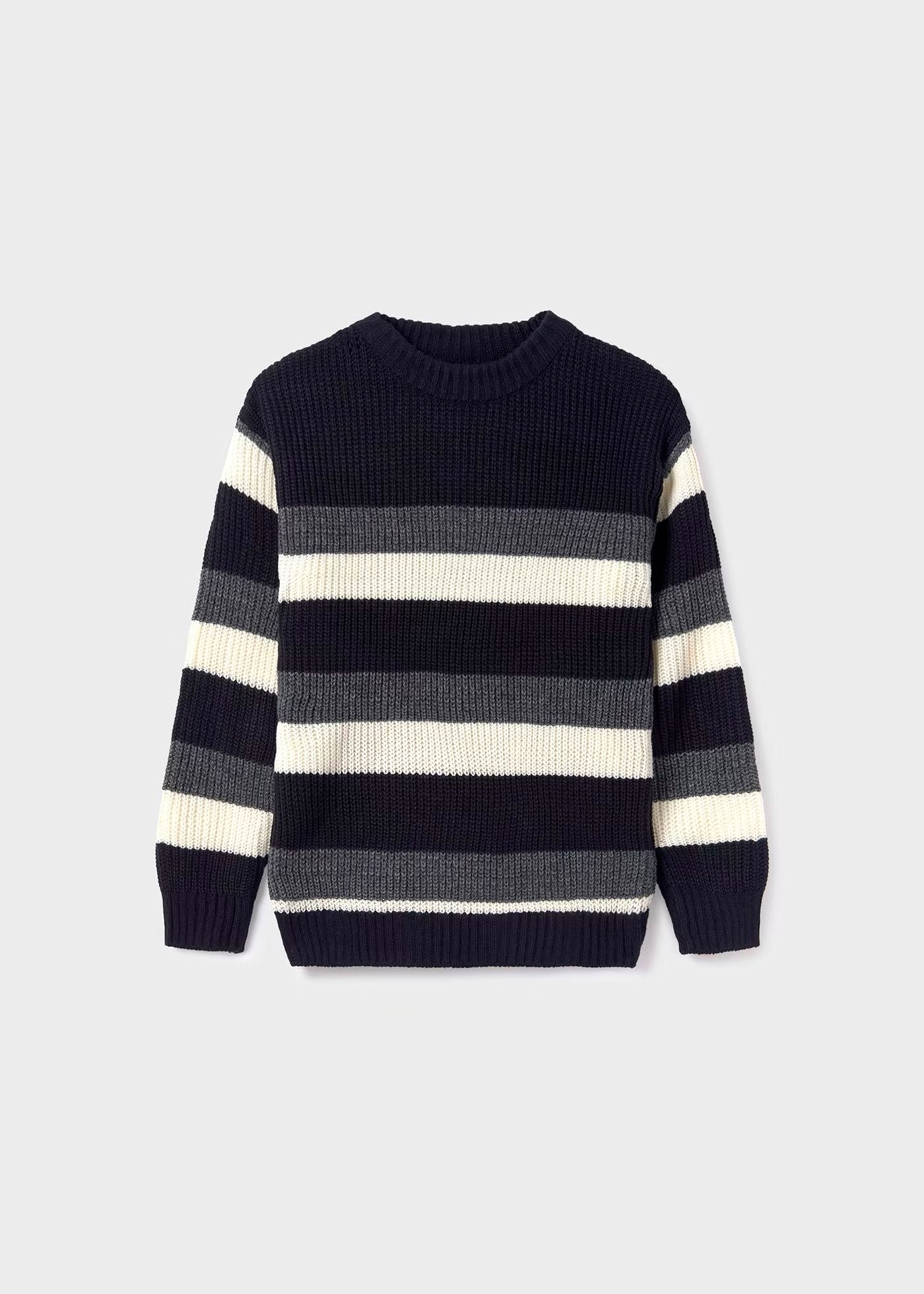 suéter líneas negro/gris, mayoral