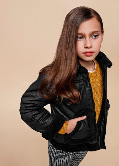 chamarra color negro, doble vista, mayoral