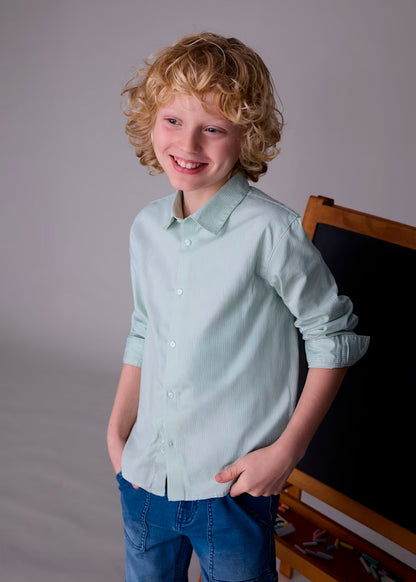 Camisa básica lineas verde