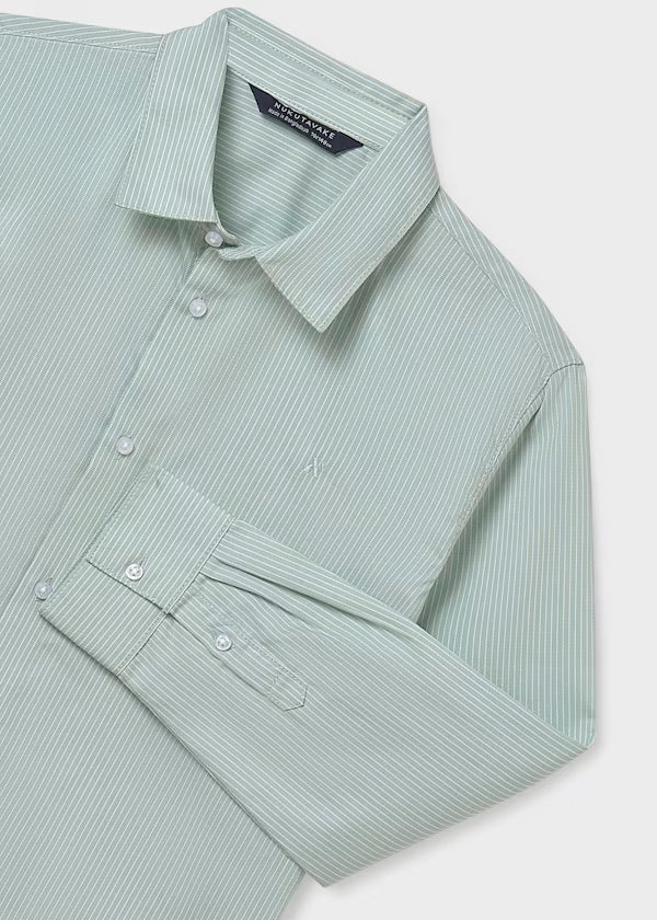 Camisa básica lineas verde