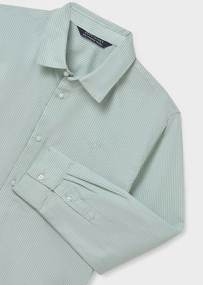 Camisa básica lineas verde