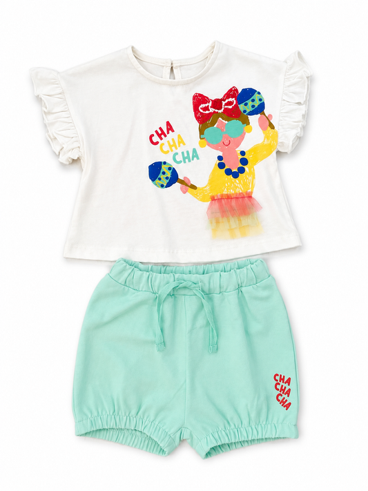 Conjunto Short Bombacho y Blusa Rufle CHA CHA CHA