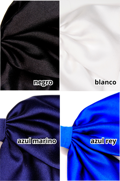 moño estilo victoria, angosto, disponible en 18 colores