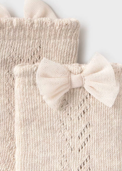 Calceta arena alta de vestir bebé mayoral