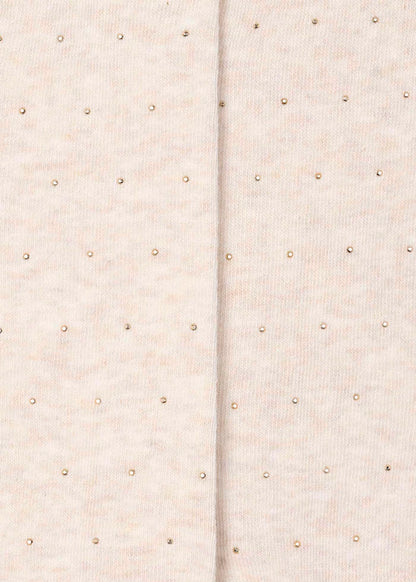 Leotardo tachuelas color crudo