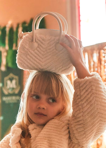 Bolso felpa color arena