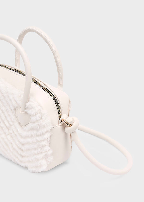 Bolso felpa color arena