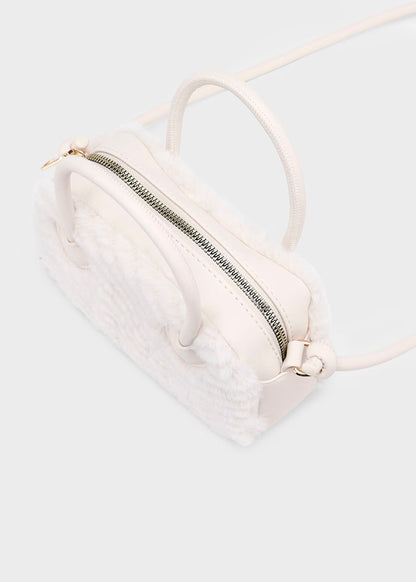 Bolso felpa color arena