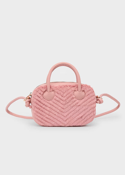 Bolso felpa color maquillaje