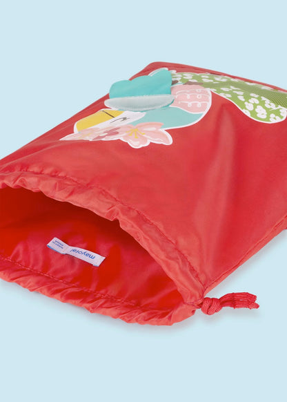 mochila granadina tucan con flores, mayoral