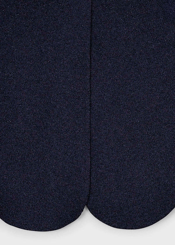 Panty color destellos negro con cintura elástica para niña.