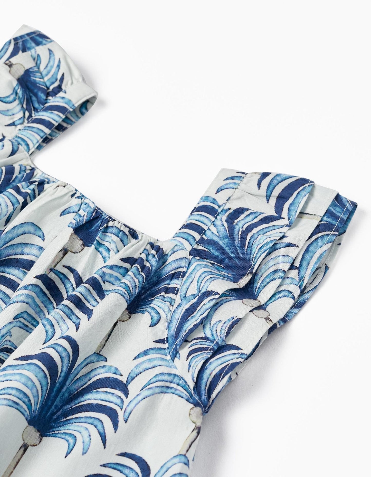set short falda y blusa flores azules