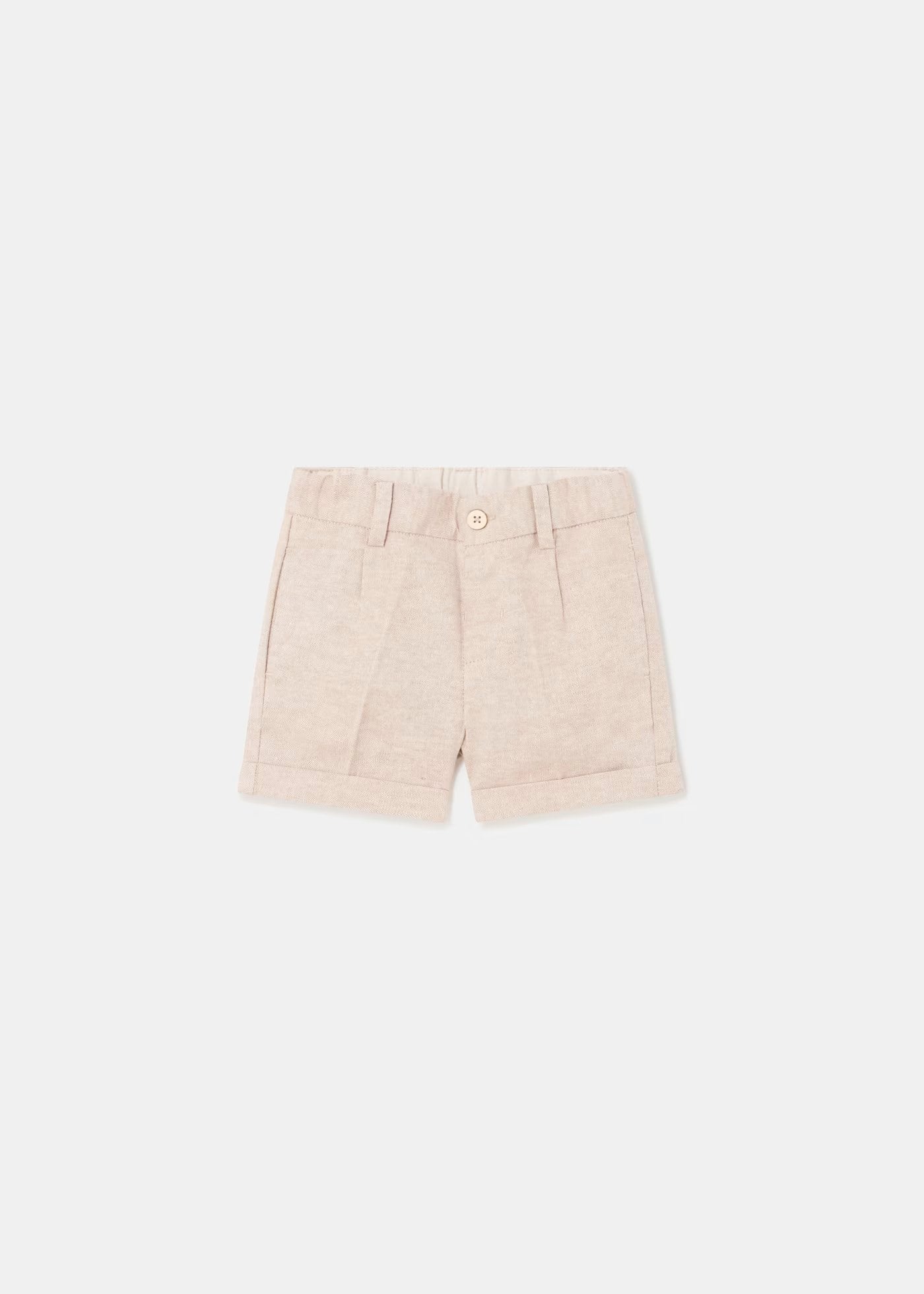 set bebe, bermuda vestir coco y camiseta ocre