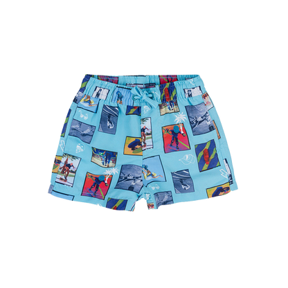 traje de baño azul skate