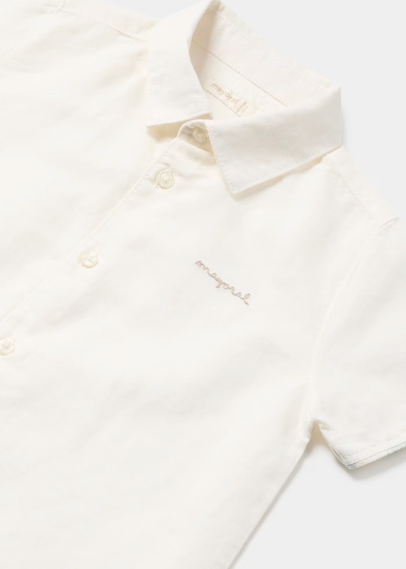 conjunto eucalipto camisa crudo short rayas verde, mayoral