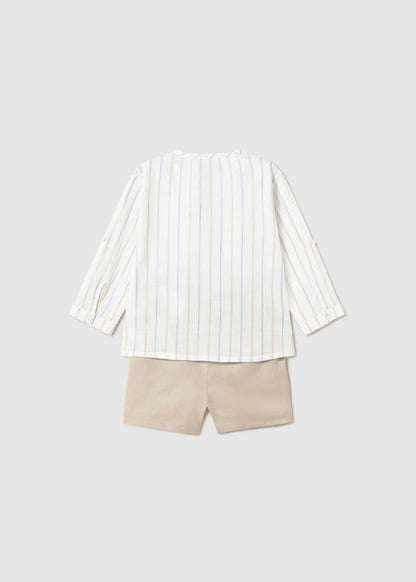 Conjunto bermuda y camisa manga larga