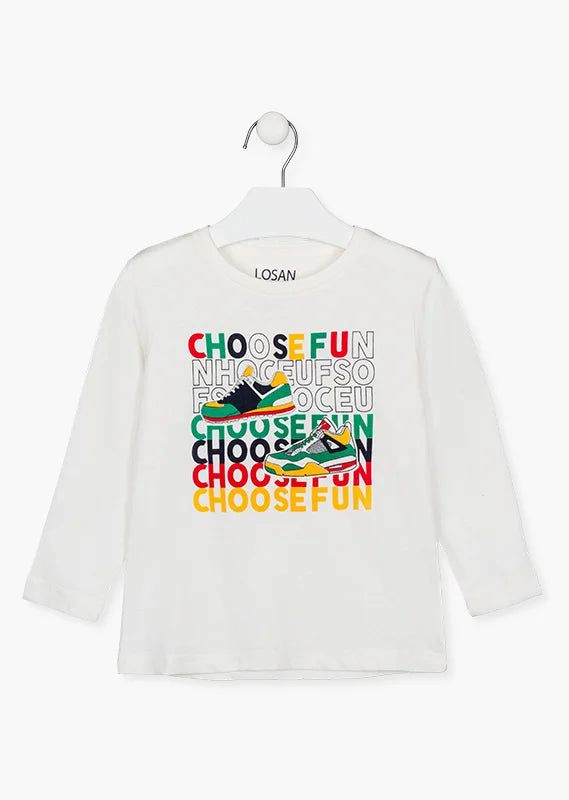 camiseta con estampado delantero