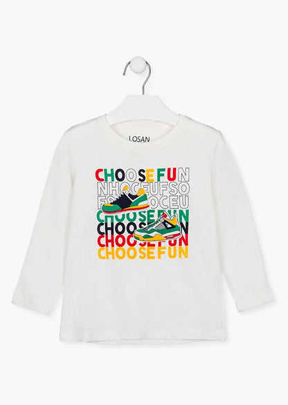 camiseta con estampado delantero