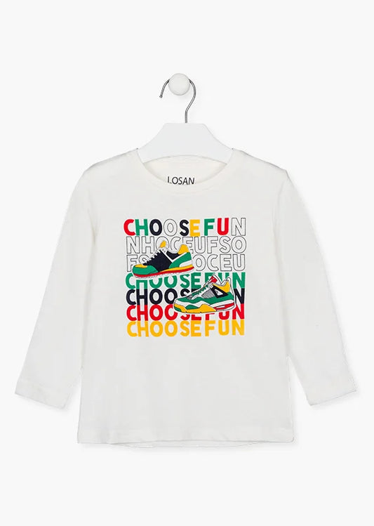 camiseta con estampado delantero