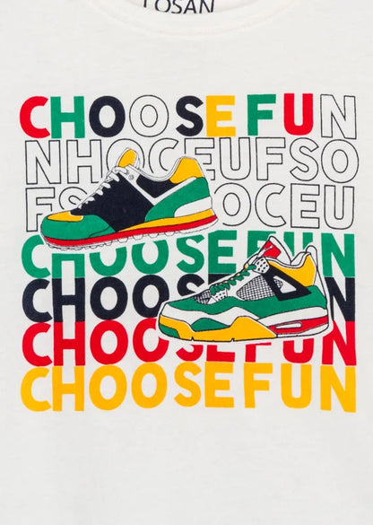 camiseta con estampado delantero