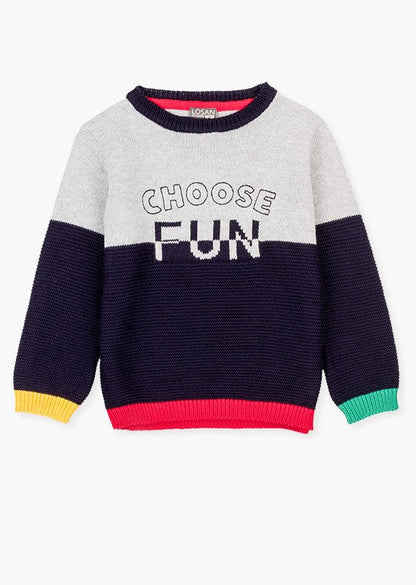 jersey con puños de colores, para niño