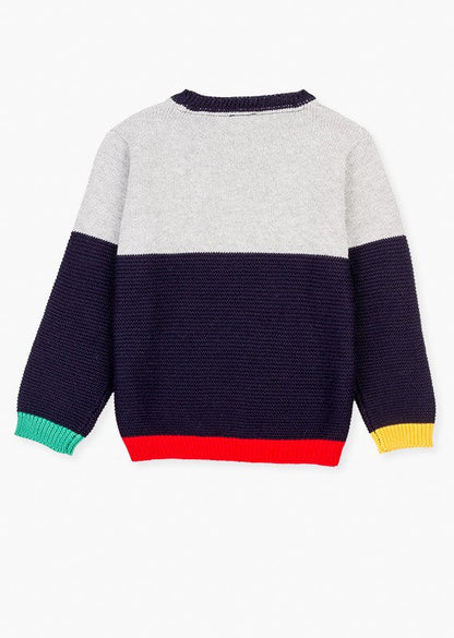 jersey con puños de colores, para niño