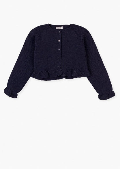 chaqueta con volantes en los puños