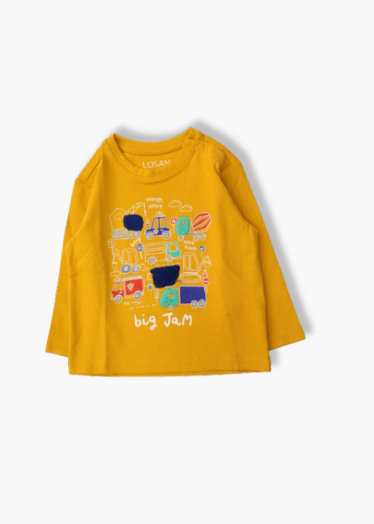 camiseta manga larga color mostaza