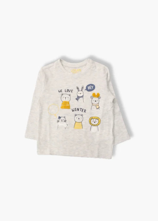 camiseta manga larga color gris claro