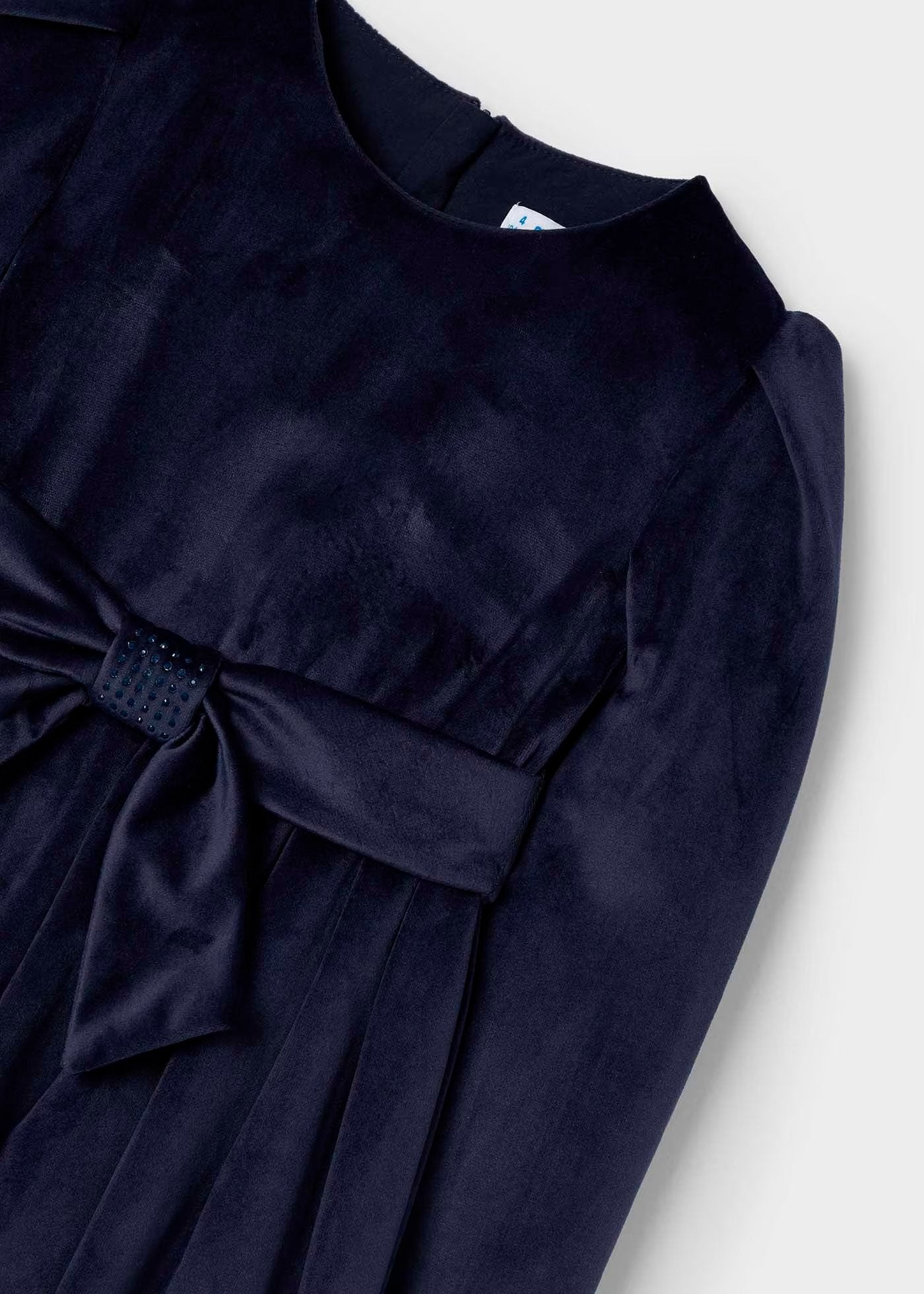 vestido azul marino terciopelo