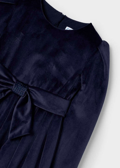 vestido azul marino terciopelo