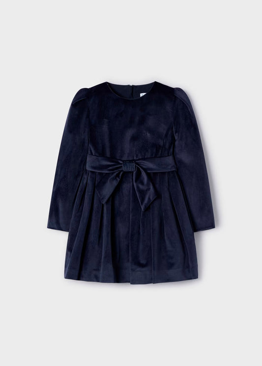 vestido azul marino terciopelo