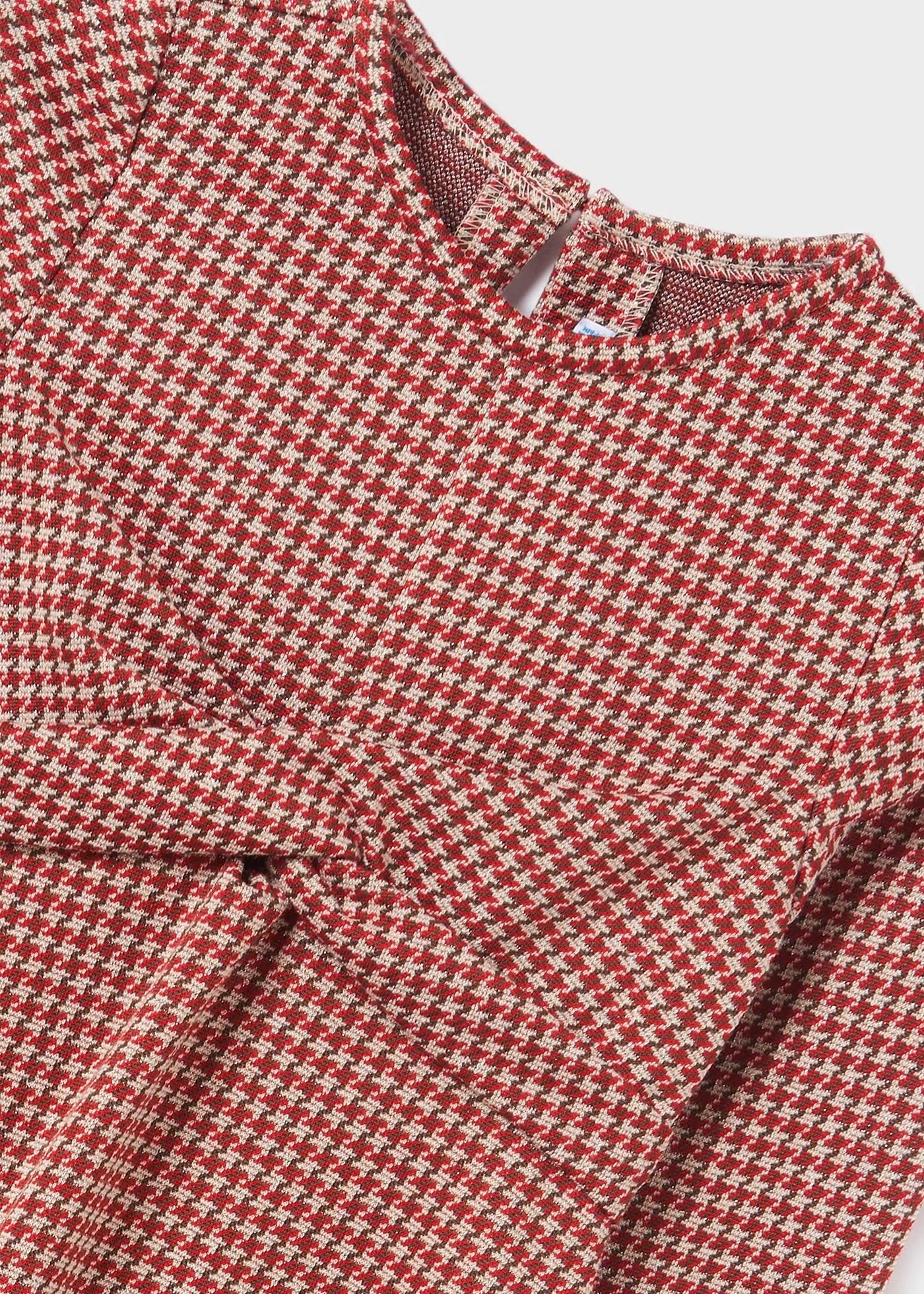 vestido pata de gallo rojo, mayoral