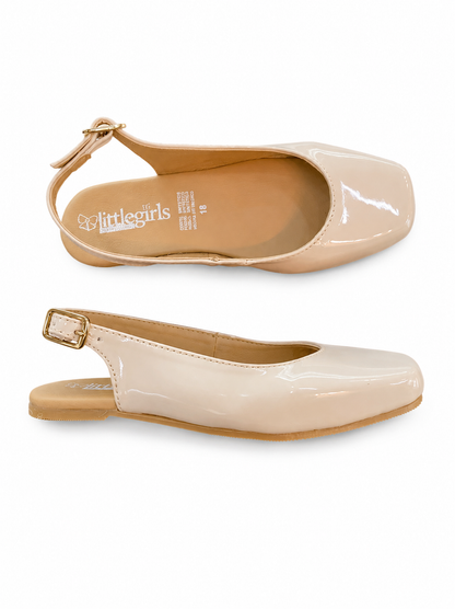 Zapato Charol Destalonado color Beige MIga