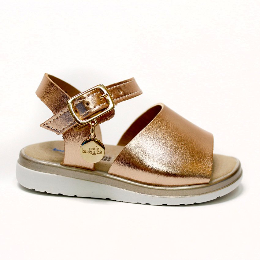 huarache tira ancha, oro rosado
