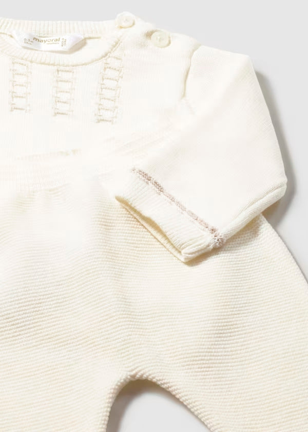 Conjunto polaina y jersey tricot cerámica recién nacido