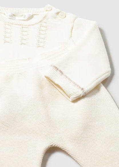 Conjunto polaina y jersey tricot cerámica recién nacido