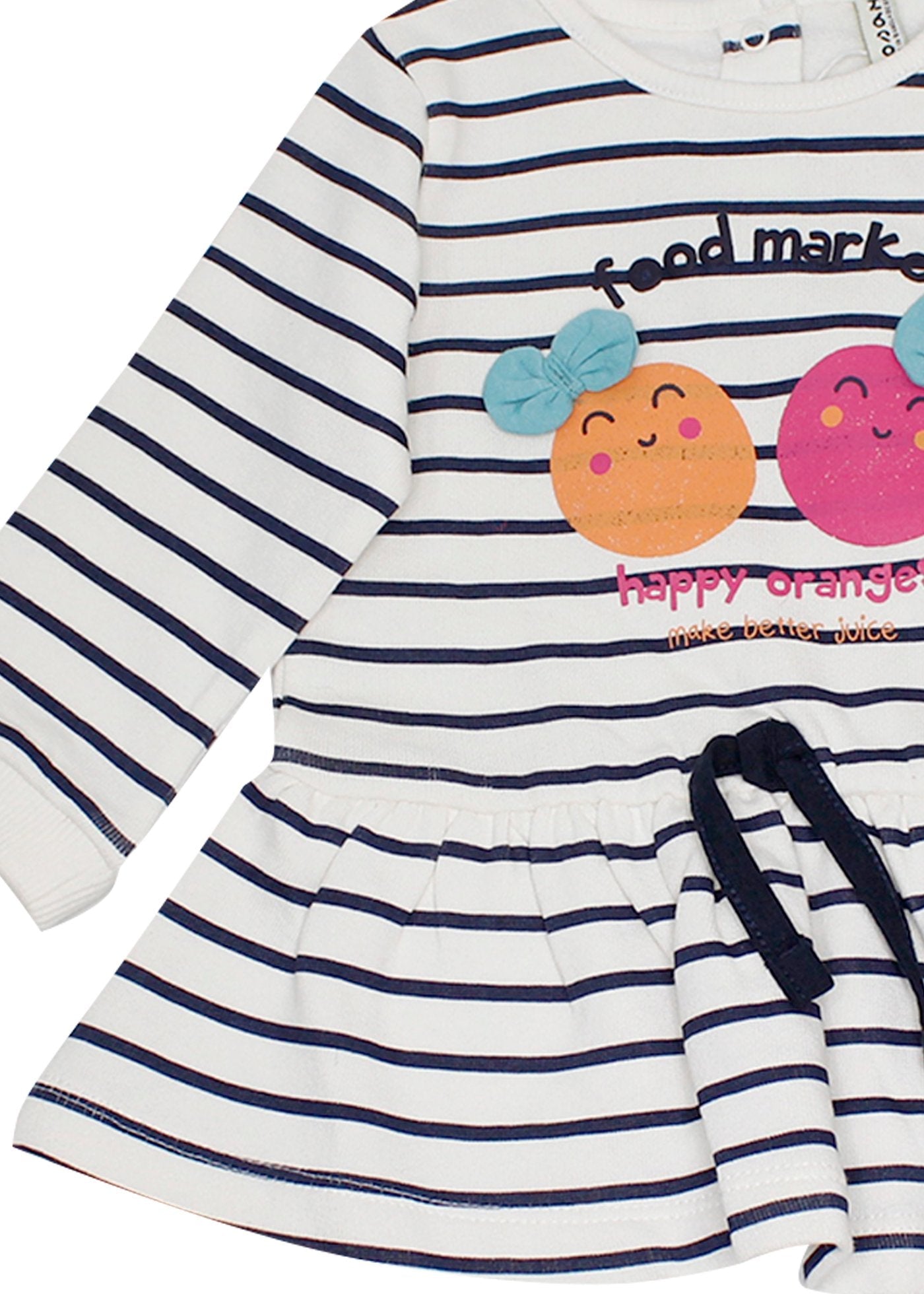 vestido algodón manga larga, happy oranges, losan