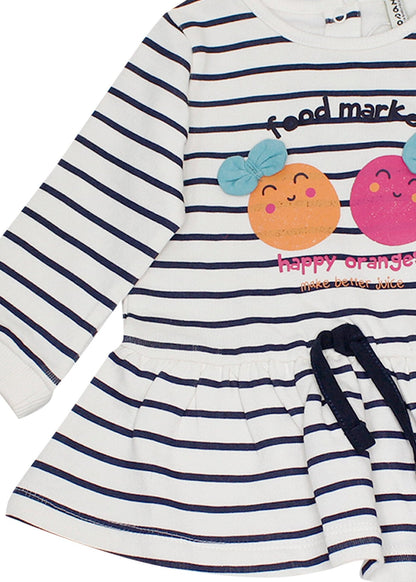 vestido algodón manga larga, happy oranges, losan