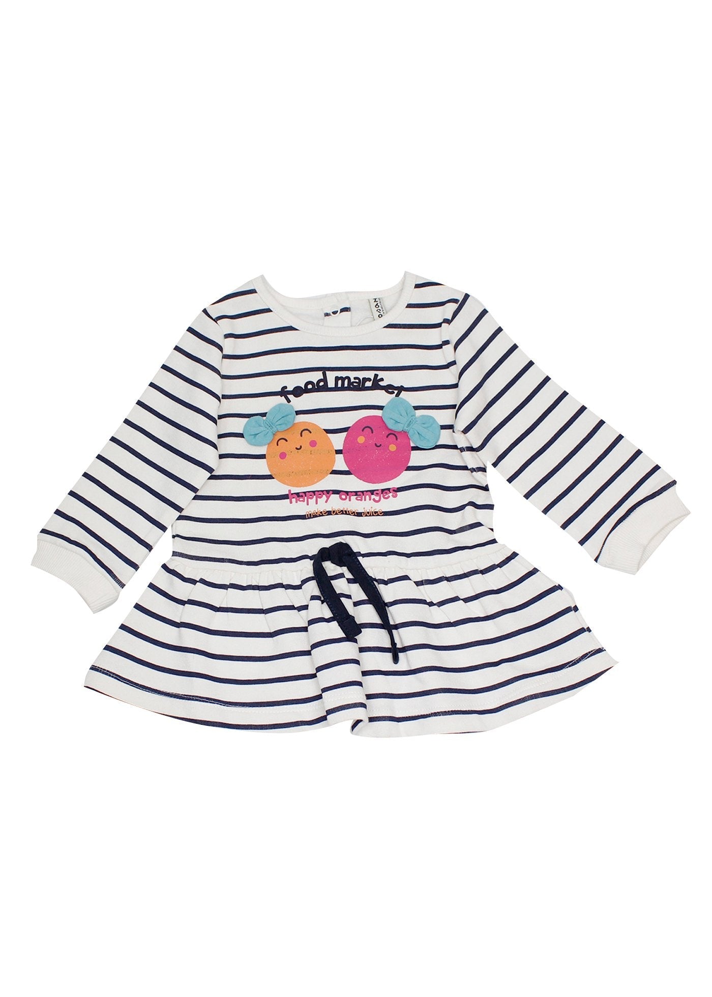 vestido algodón manga larga, happy oranges, losan