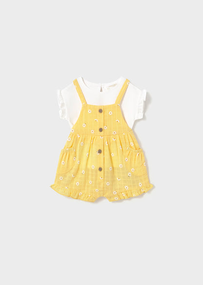 Conjunto overall, amarillo, bebe